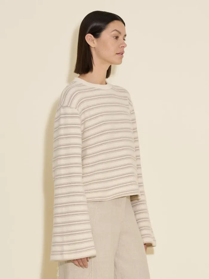 Shirts and Tops Women Holzweiler Street Striped Long Sleeve Beige Mix