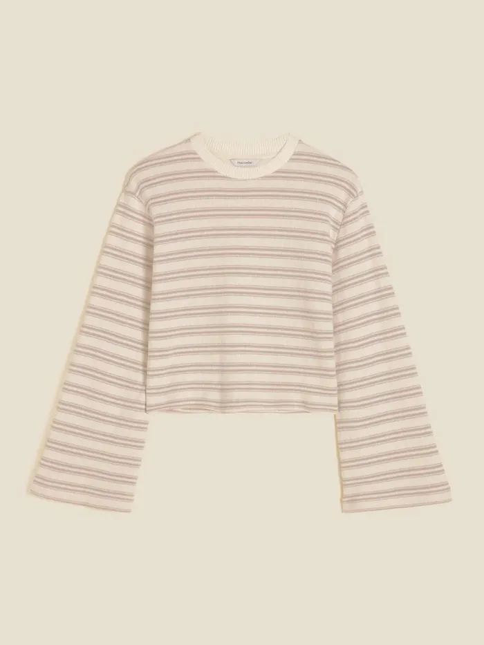 Shirts and Tops Women Holzweiler Street Striped Long Sleeve Beige Mix