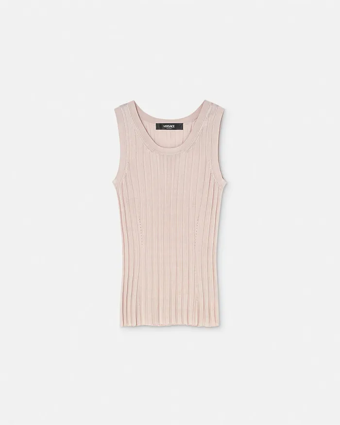 Shirts and Tops Women Versace Knit Tank Top Light Pink