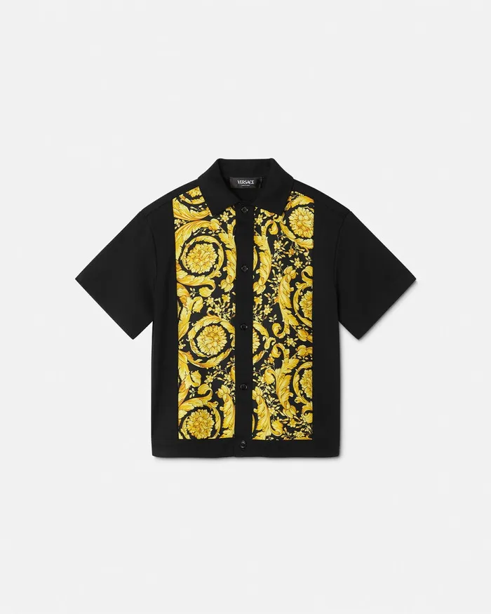 Shirts Kids Versace Barocco Overshirt Black