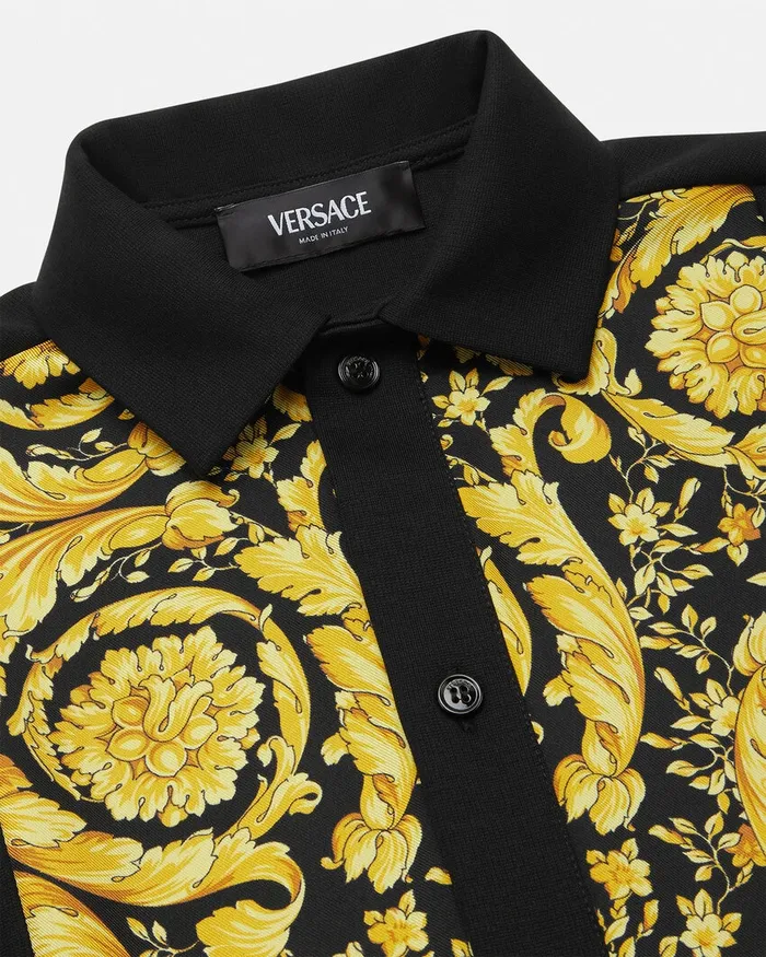 Shirts Kids Versace Barocco Overshirt Black