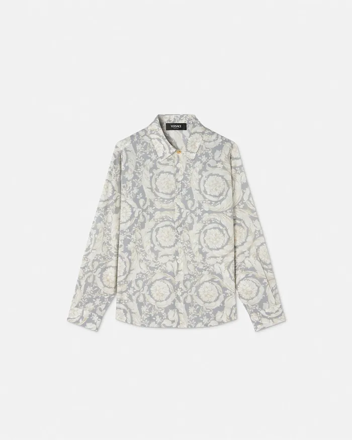 Shirts Kids Versace Barocco Shirt Gray