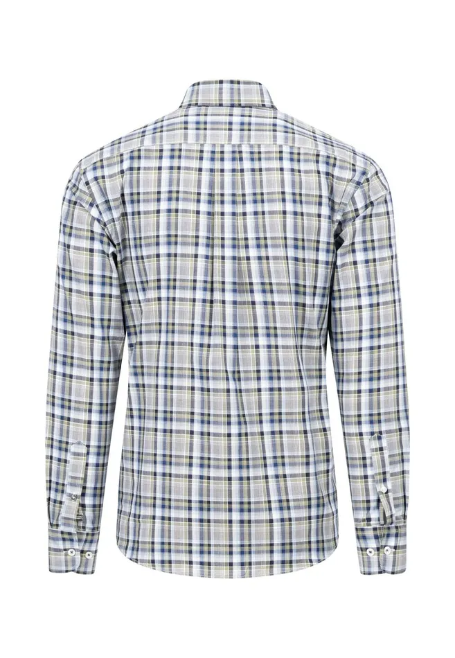 Shirts Men FYNCHHATTON Carroted Shirt With Buttondown Collar Grass Greenflamelight Khaki