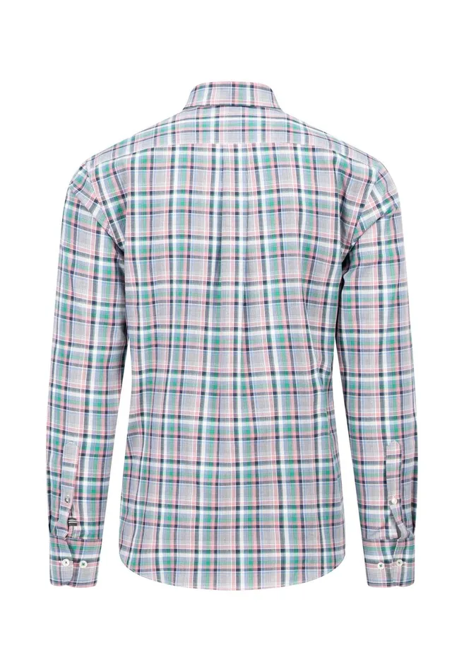 Shirts Men FYNCHHATTON Carroted Shirt With Buttondown Collar Grass Greenflamelight Khaki