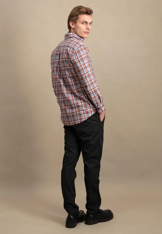 Shirts Men FYNCHHATTON Carroted Shirt With Buttondown Collar Grass Greenflamelight Khaki