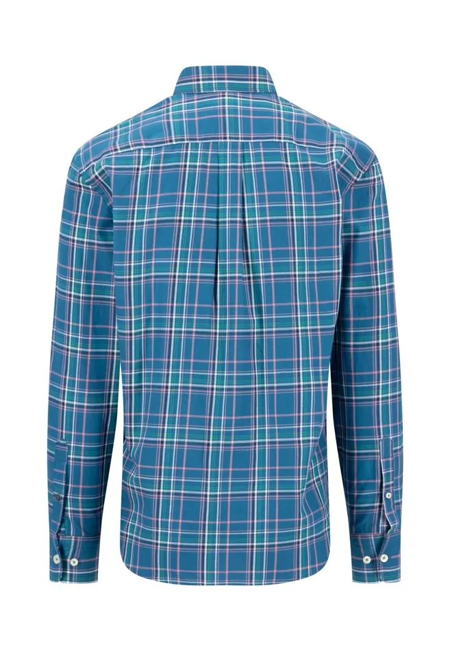 Shirts Men FYNCHHATTON Carroted Shirt With Buttondown Collar Grass Greenwinter Whitedark Teal