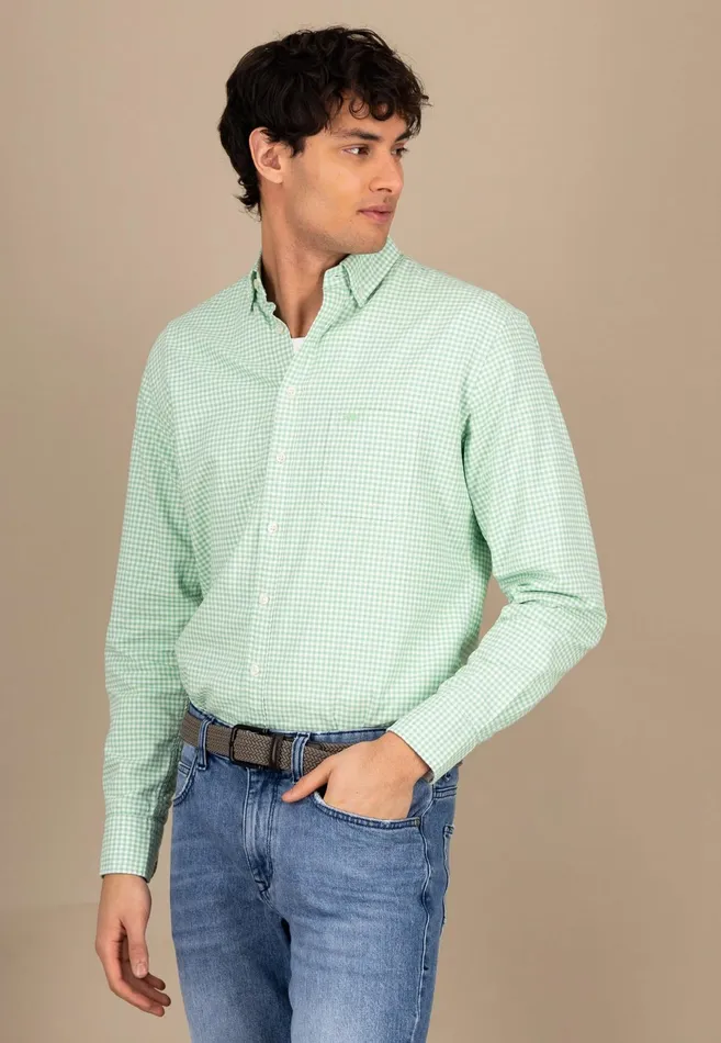 Shirts Men FYNCHHATTON Checked Shirt Made Of Soft Cotton Turf Greenpoppy Rednavysplashy Ocean Shirts Men FYNCHHATTON Checked Shirt Made Of Soft Cotton Turf Greenpoppy Rednavysplashy Ocean