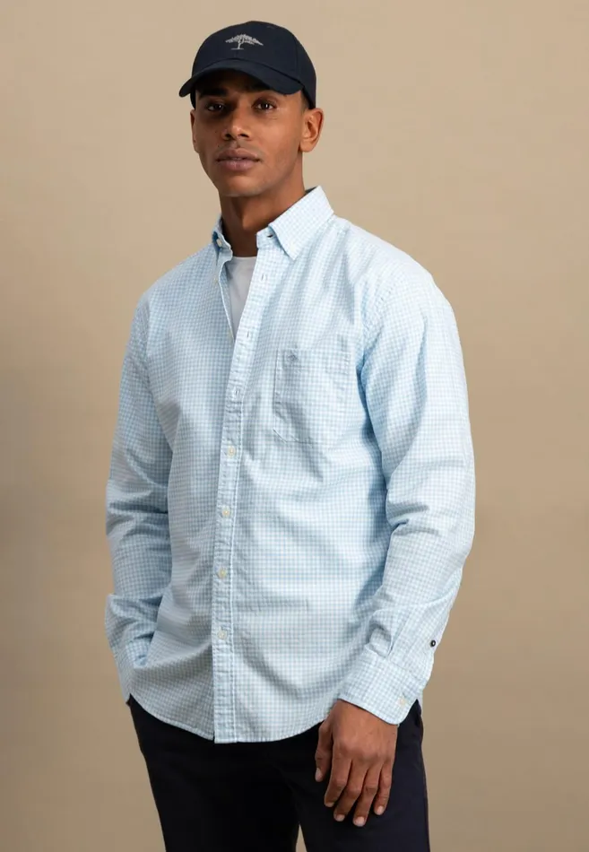 Shirts Men FYNCHHATTON Checked Shirt Made Of Soft Cotton Turf Greenpoppy Rednavysplashy Ocean