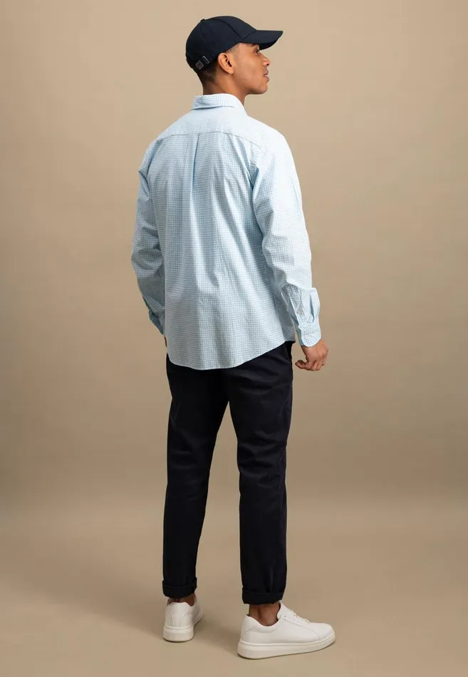 Shirts Men FYNCHHATTON Checked Shirt Made Of Soft Cotton Turf Greenpoppy Rednavysplashy Ocean