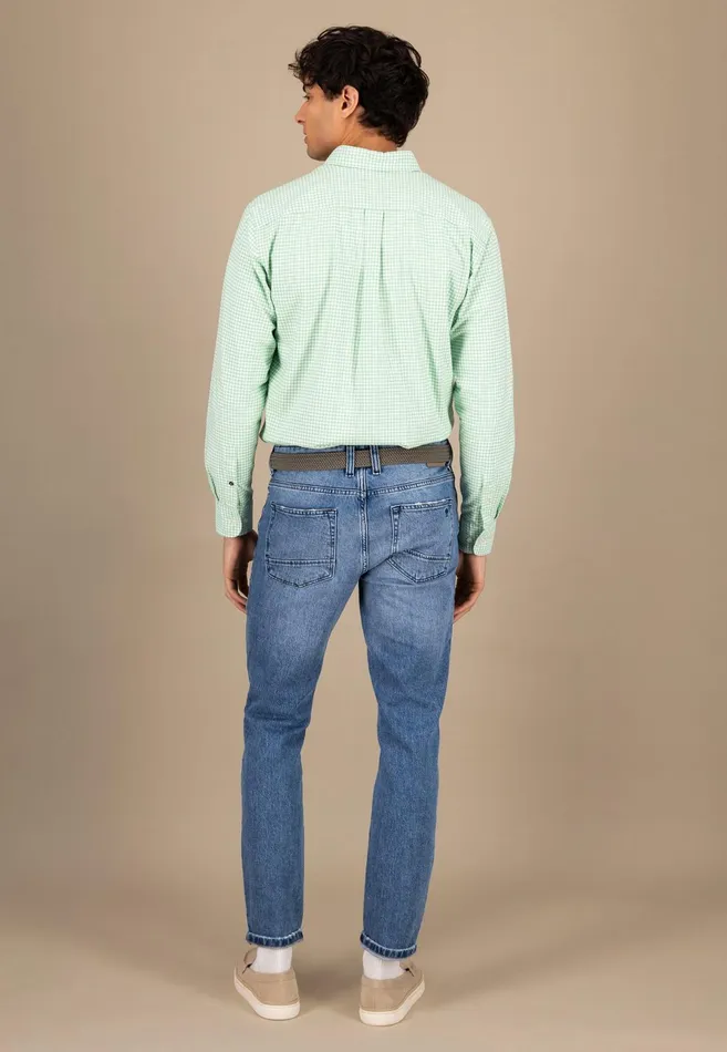 Shirts Men FYNCHHATTON Checked Shirt Made Of Soft Cotton Turf Greenpoppy Rednavysplashy Ocean