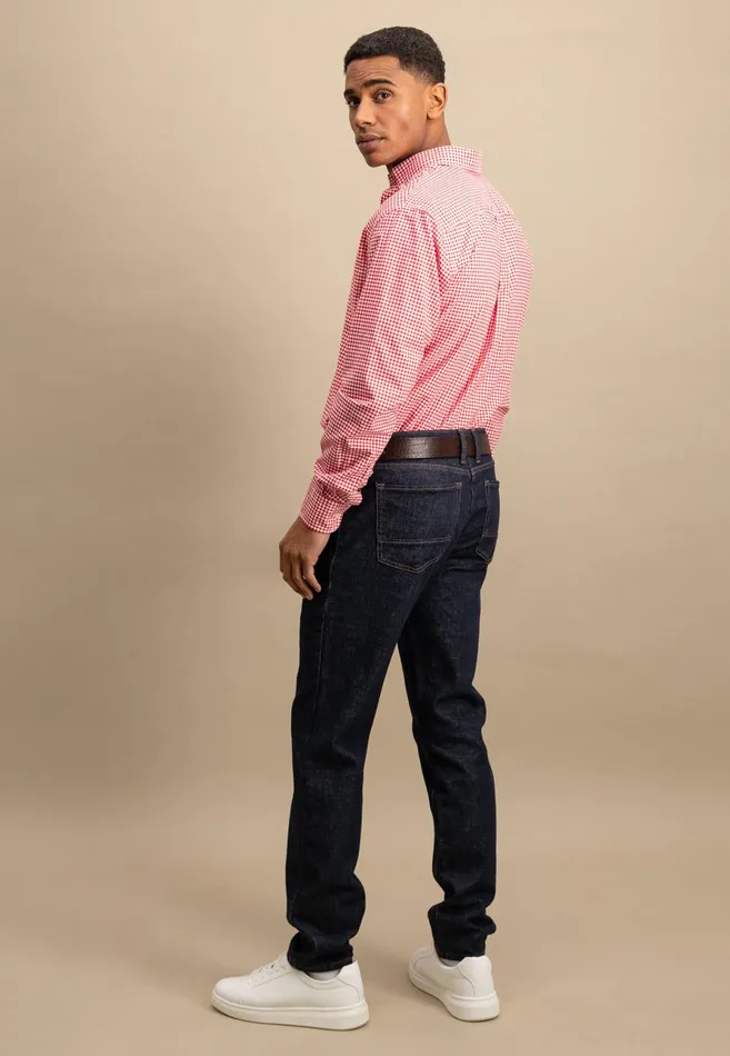 Shirts Men FYNCHHATTON Checked Shirt Made Of Soft Cotton Turf Greenpoppy Rednavysplashy Ocean