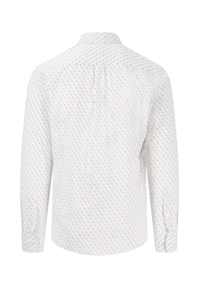 Shirts Men FYNCHHATTON Cotton Shirt With A Hunt Collar And All overprint Navysandstrong Blue