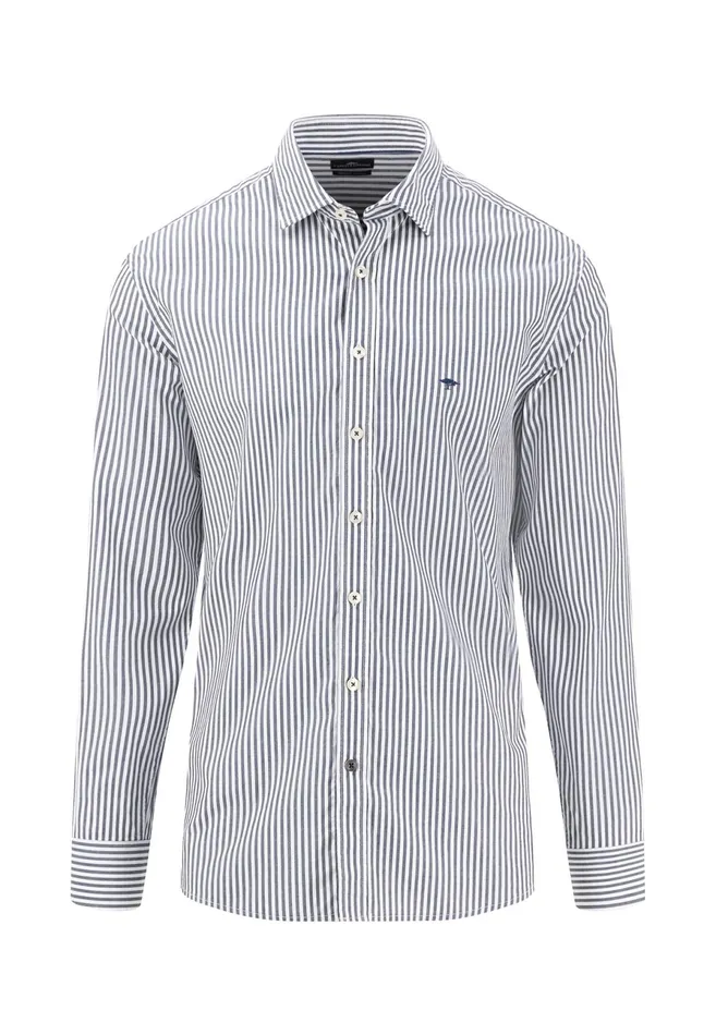 Shirts Men FYNCHHATTON Cotton Shirt With Buttondown Collar Rustnightnavy