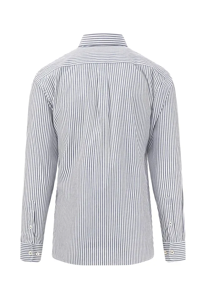 Shirts Men FYNCHHATTON Cotton Shirt With Buttondown Collar Rustnightnavy