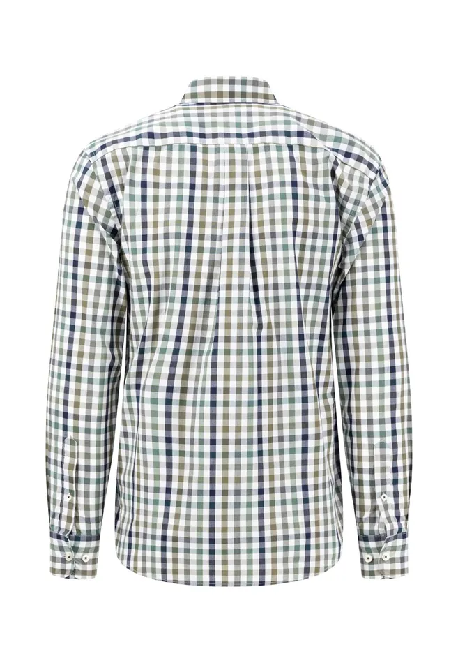 Shirts Men FYNCHHATTON Cotton Shirt With Buttondown Collar Rustnightnavy