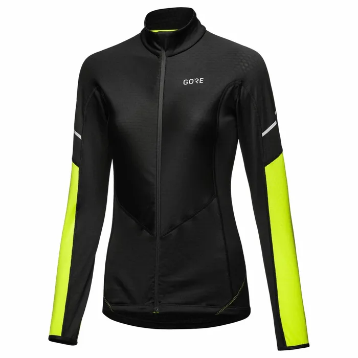 Shirts Women GOREWEAR M Women Thermo Long Sleeve Zip Shirt Neon Yellow