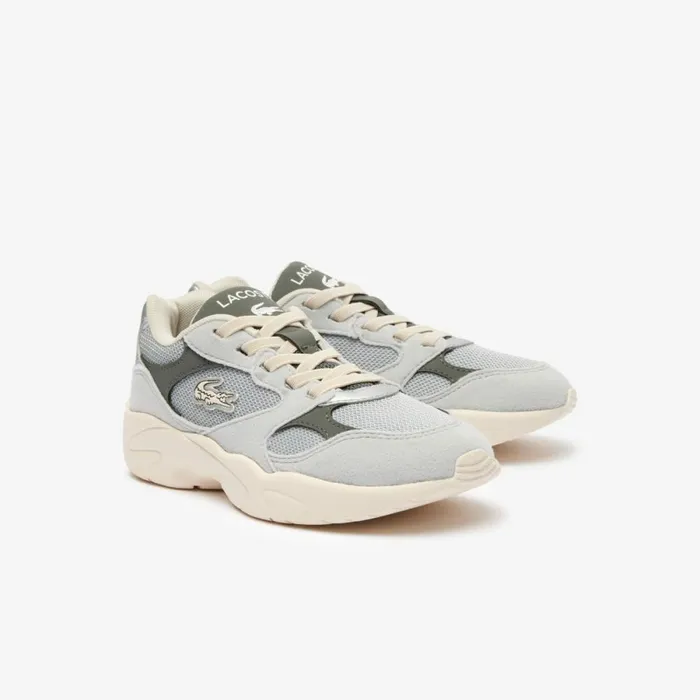 Shoes and Accessories Kids Lacoste Children039s Storm 96 Lo Vintage Sneakers Lt Greydk Grey 2g2