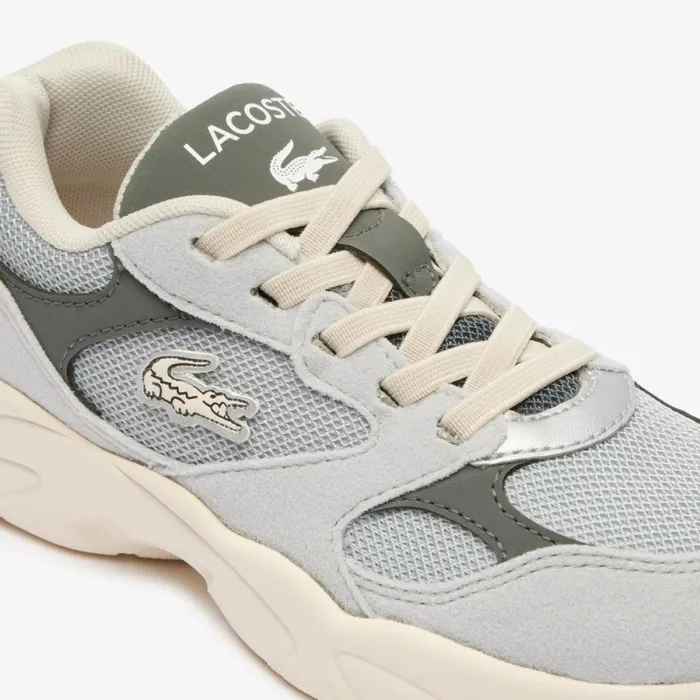 Shoes and Accessories Kids Lacoste Children039s Storm 96 Lo Vintage Sneakers Lt Greydk Grey 2g2