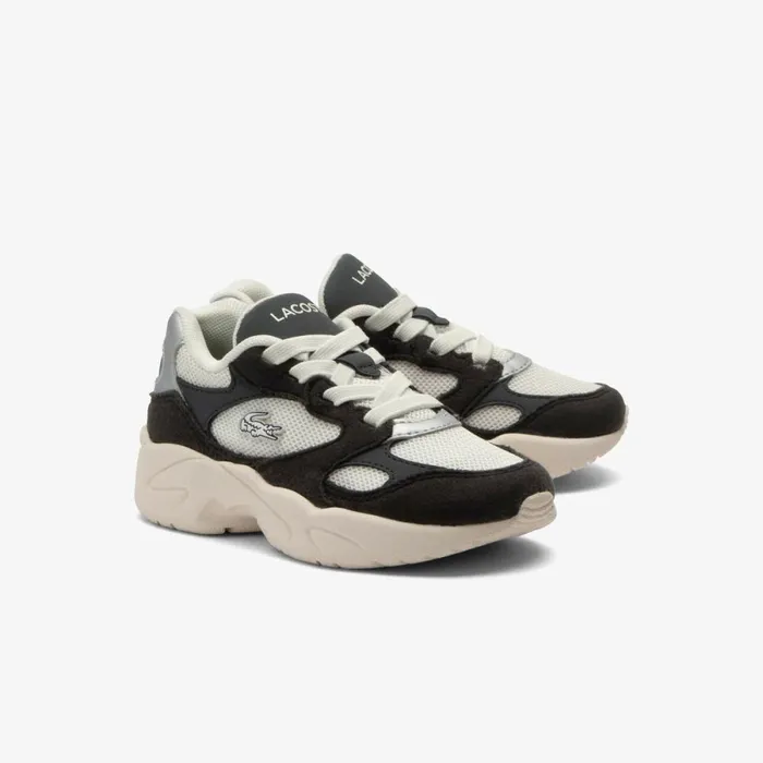 Shoes and Accessories Kids Lacoste Infants039 Storm 96 Lo Vintage Sneakers Lt Greydk Grey 2g2