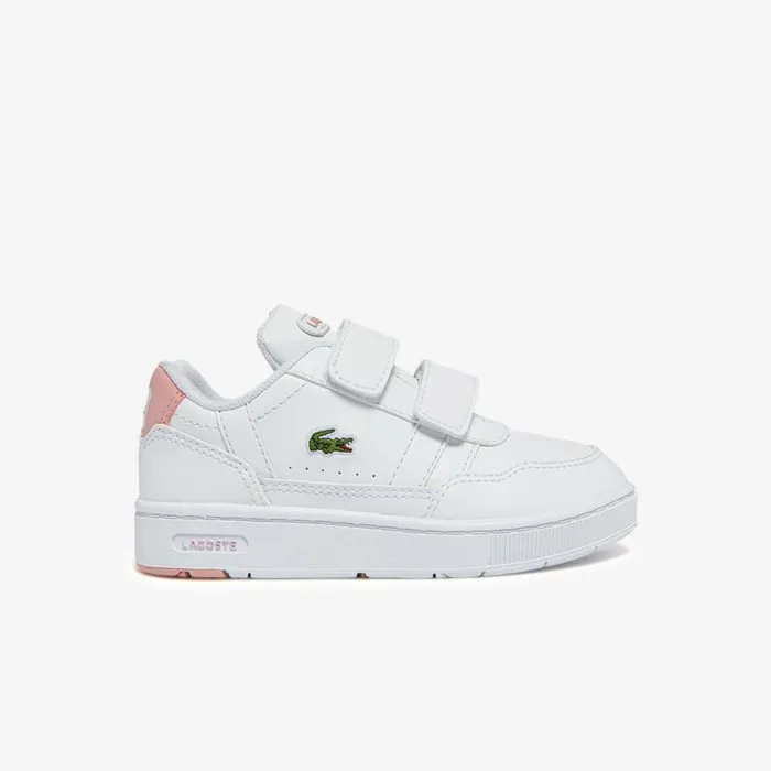 Shoes and Accessories Kids Lacoste Infants TClip Sneakers Whtlt Pink 1y9