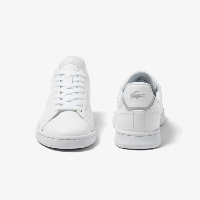 Shoes and Accessories Kids Lacoste Juniors039 Carnaby Pro BL Tonal Sneakers Whitewhite 21g