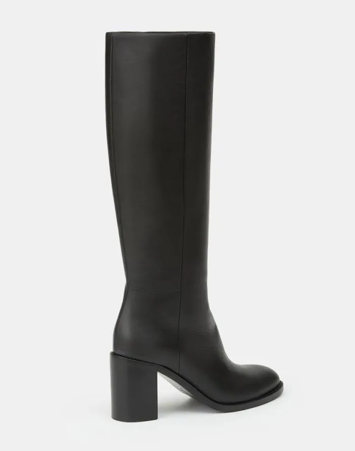 Shoes Calfskin Leather Knee High Boot Black Lafayette 148 New York Boots
