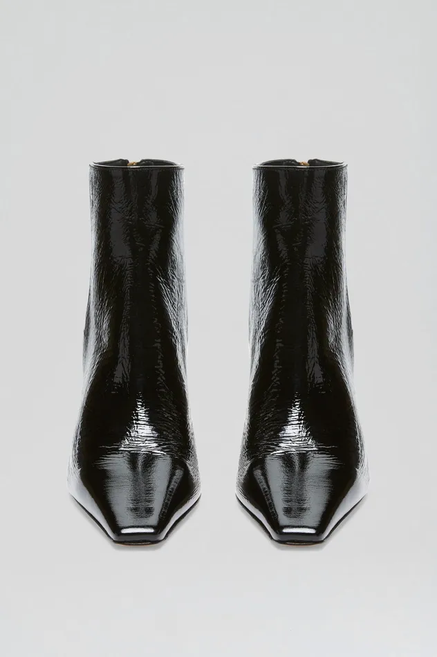Shoes CRINKLE LEATHER ANKLE BOOT 75 BLACK 8211 Scanlan Theodore Women