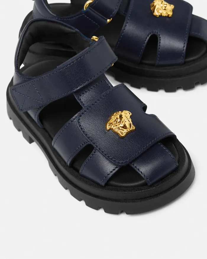 Shoes Kids Versace La Medusa Baby Sandals Blue