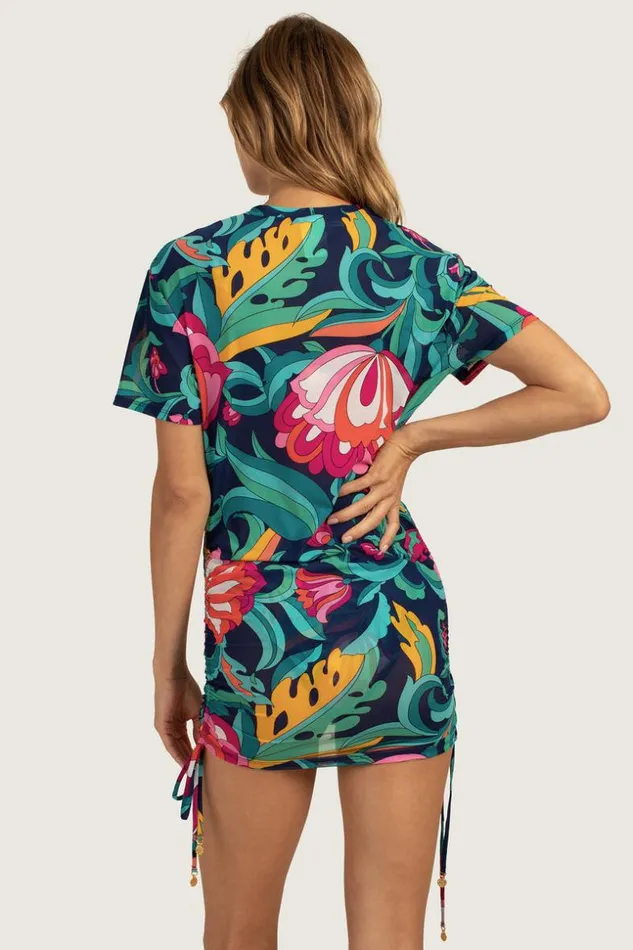 SHOP Trina Turk MATCHING SWIM SETS INDIA GARDEN CINCH SHIRT DRESS