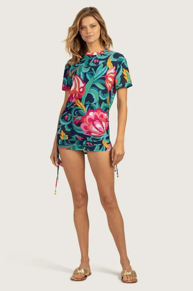 SHOP Trina Turk MATCHING SWIM SETS INDIA GARDEN CINCH SHIRT DRESS