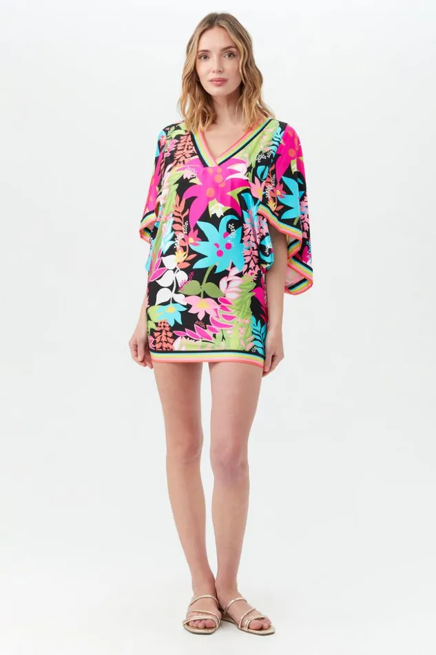SHOP Trina Turk MATCHING SWIM SETS WOMEN039S TIKI VNECK CASABLANCA TUNIC SWIM COVERUP DRESS SHOP Trina Turk MATCHING SWIM SETS WOMEN039S TIKI VNECK CASABLANCA TUNIC SWIM COVERUP DRESS