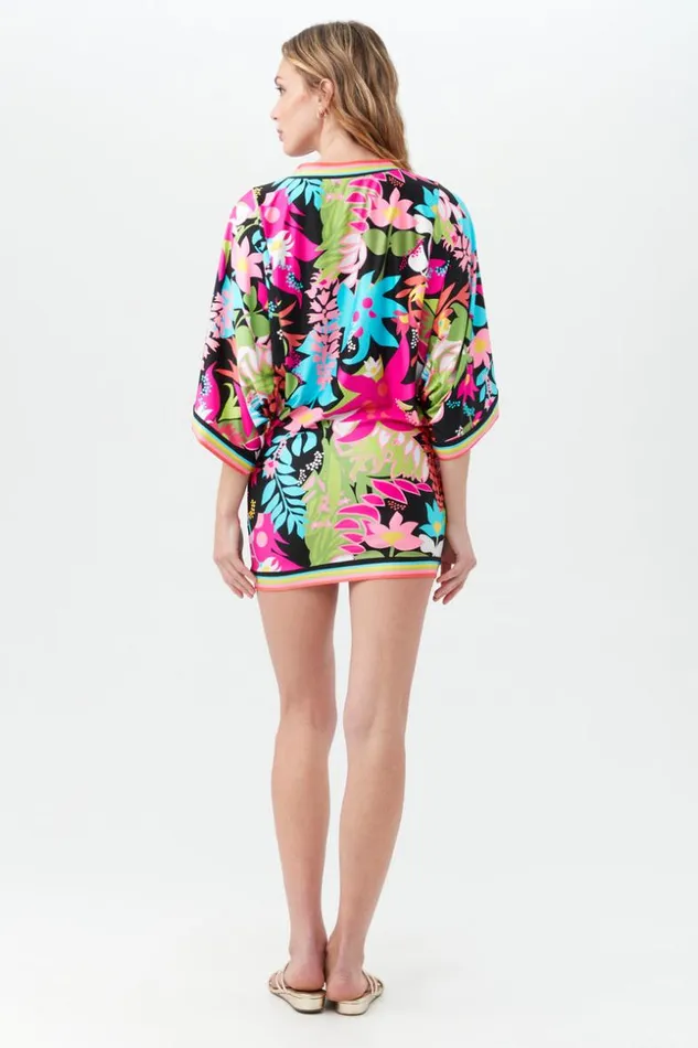 SHOP Trina Turk MATCHING SWIM SETS WOMEN039S TIKI VNECK CASABLANCA TUNIC SWIM COVERUP DRESS