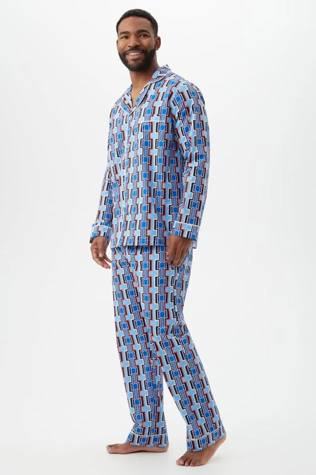 SHOP Trina Turk MEN039S SLEEPWEAR SANTA INEZ MEN039S LONG SLEEVE LONG PANT JERSEY PJ SET