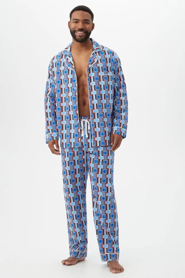 SHOP Trina Turk MEN039S SLEEPWEAR SANTA INEZ MEN039S LONG SLEEVE LONG PANT JERSEY PJ SET