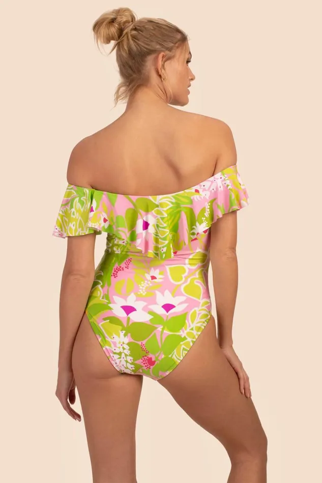 SHOP Trina Turk ONE PIECE SWIMWEAR LA PALMA OFF THE SHOULDER ONE PIECE