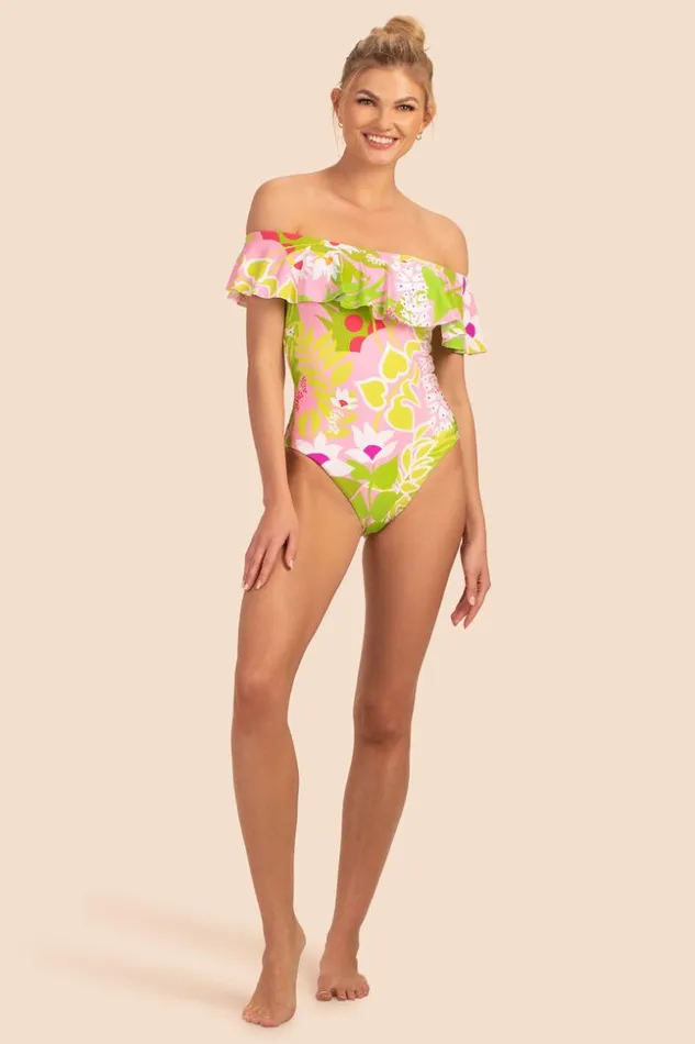 SHOP Trina Turk ONE PIECE SWIMWEAR LA PALMA OFF THE SHOULDER ONE PIECE