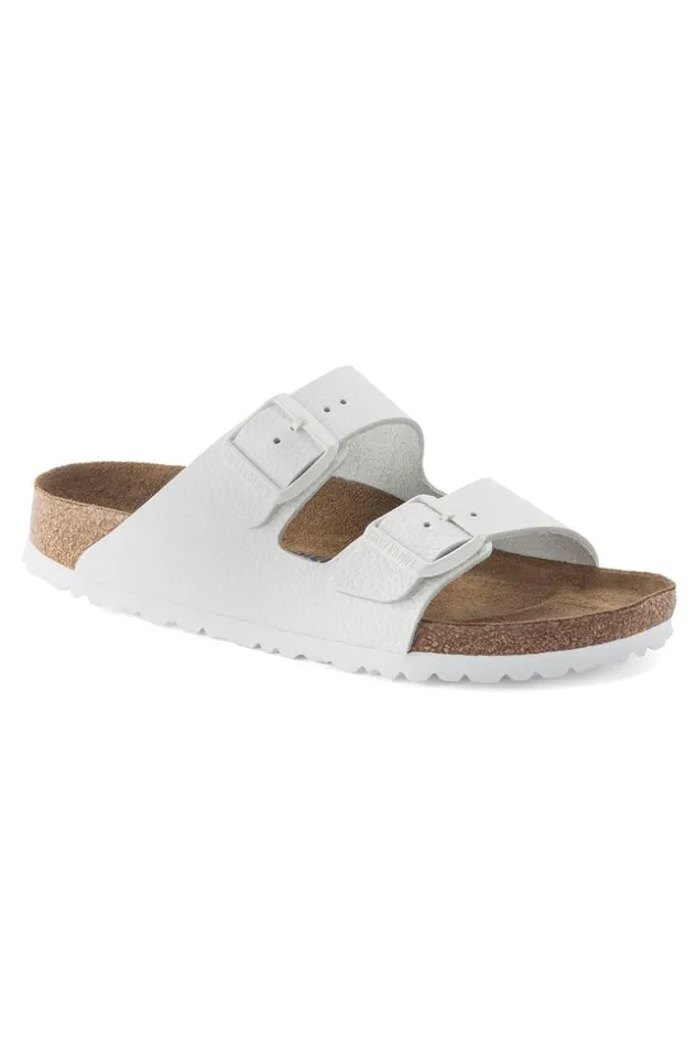 SHOP Trina Turk SHOES WOMEN039S ARIZONA SOFT FOOTBED WHITE LEATHER SANDAL
