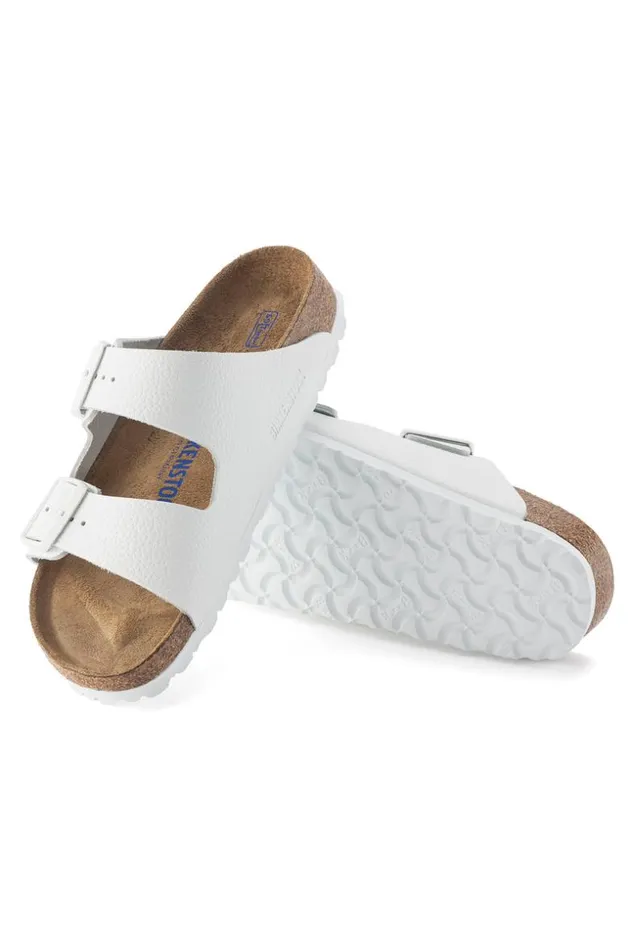 SHOP Trina Turk SHOES WOMEN039S ARIZONA SOFT FOOTBED WHITE LEATHER SANDAL