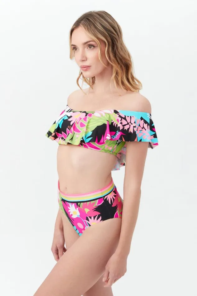 SHOP Trina Turk SWIM TOPS WOMEN039S TIKI OFF THE SHOULDER RUFFLE BANDEAU SWIM TOP SHOP Trina Turk SWIM TOPS WOMEN039S TIKI OFF THE SHOULDER RUFFLE BANDEAU SWIM TOP