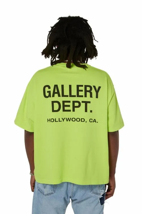 Short Sleeve Men Gallery Dept SOUVENIR TEE Lime Green