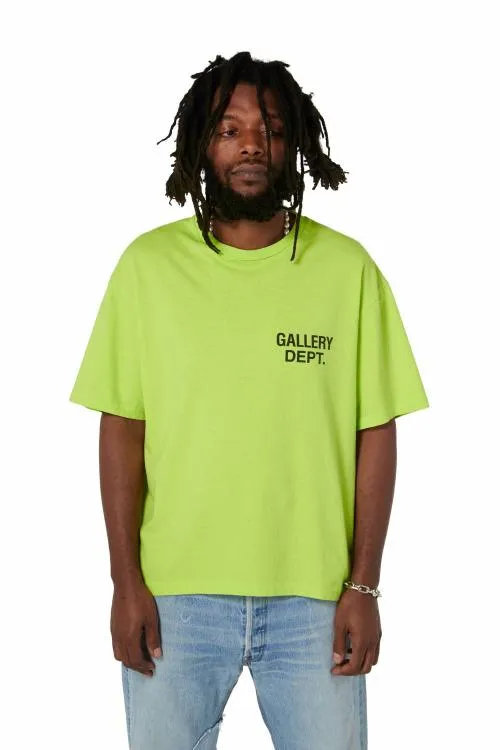 Short Sleeve Men Gallery Dept SOUVENIR TEE Lime Green