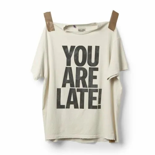 Short Sleeve Men Gallery Dept YOU ARE LATE TEE Archival White
