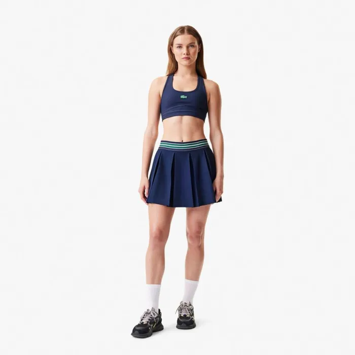 Shorts and Skirts Women Lacoste Women039s Skirt With Integrated Piqu Shorts Navy Blue 423