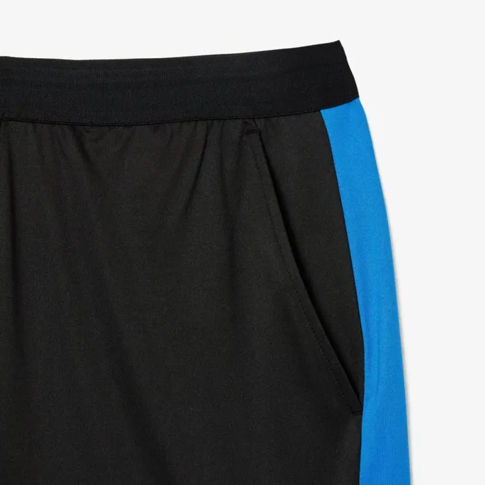 Shorts and Swim Men Lacoste Men039s Lacoste Tennis X Daniil Medvedev Regular Fit Shorts Black Blue Miv