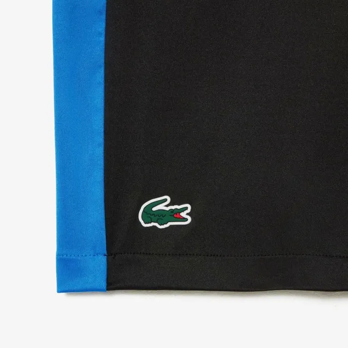 Shorts and Swim Men Lacoste Men039s Lacoste Tennis X Daniil Medvedev Regular Fit Shorts Black Blue Miv