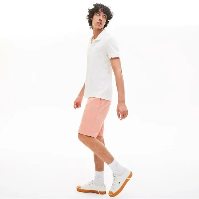 Shorts and Swim Men Lacoste Men039s Slim Fit Stretch Gabardine Shorts Pink 5mm