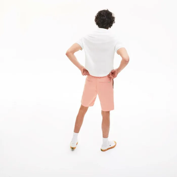 Shorts and Swim Men Lacoste Men039s Slim Fit Stretch Gabardine Shorts Pink 5mm