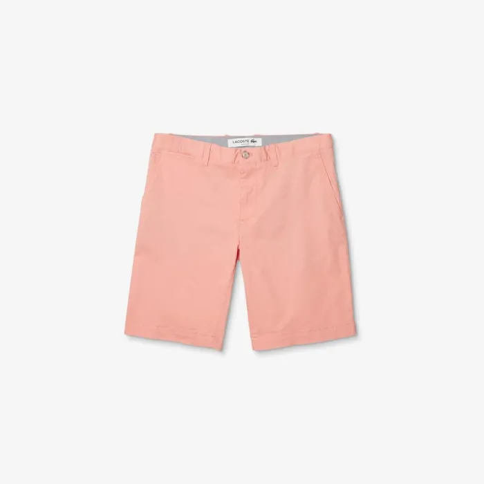 Shorts and Swim Men Lacoste Men039s Slim Fit Stretch Gabardine Shorts Pink 5mm