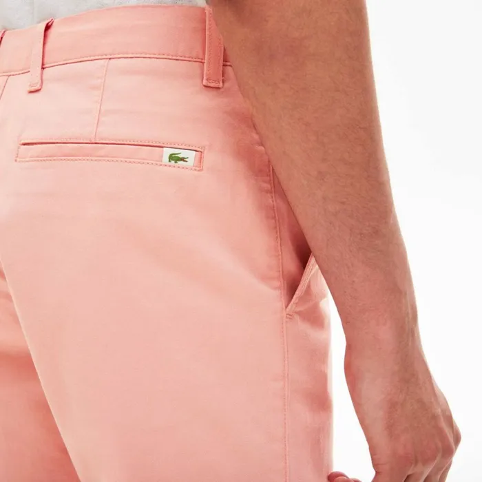 Shorts and Swim Men Lacoste Men039s Slim Fit Stretch Gabardine Shorts Pink 5mm