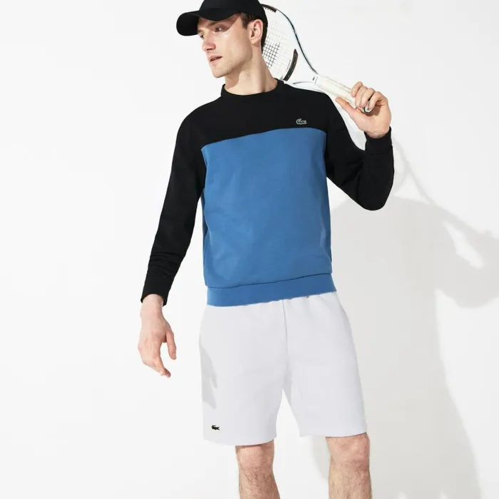 Shorts and Swim Men Lacoste Men039s SPORT Tennis Fleece Shorts White 001